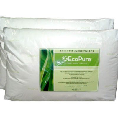 EcoPure Twin Pack Jumbo Pillows Sam's Club