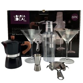 Barra Ideal 6-Pack Espresso Martini Set by Insular	