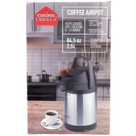 Cocina Criolla 2.5 Liter Stainless Steel Coffee Airpot
