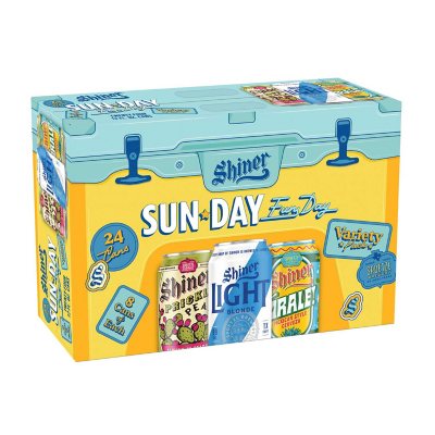 Shiner Sun Day Fun Day Beer Variety Pack, 12 fl. oz. can, 24