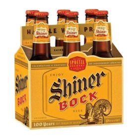 Shiner Bock Beer 12 fl. oz. bottle, 6 pk.