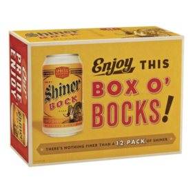 Shiner Bock Lager Beer, 12 fl. oz. can, 12 pk.