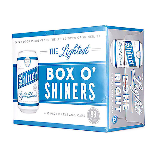 Shiner Light Blonde Beer 12 fl. oz. can, 12 pk.