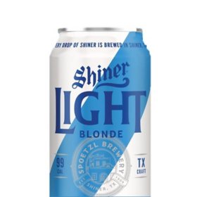 Shiner Light Blonde Lager Beer, 12 fl. oz. can, 18 pk.