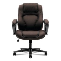 basyx VL402 Series Executive High-Back Chair, Brown