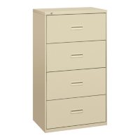 HON 400 Series Four-Drawer Lateral File, 30w x 18d x 52.5h, Assorted Colors