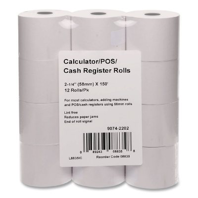 Member's Mark Thermal Receipt Paper Rolls, 2 1/4 X 50' , 48 Rolls