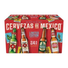 Cervezas de Mexico Lager Beer Variety Pack, 12 fl. oz. bottle, 24 pk.