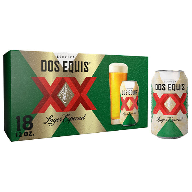 Dos Equis Mexican Lager Beer (12 fl. oz. can, 18 pk.)