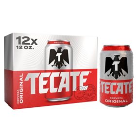Tecate Original Mexican Lager Beer 12 fl. oz. can, 12 pk.