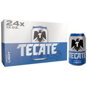 Tecate Light Mexican Lager Beer, 12 fl. oz. can, 24 pk.