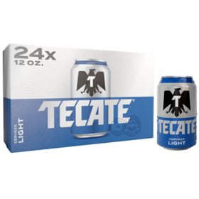 Tecate Light Mexican Lager Beer (12 fl. oz. can, 24 pk.)