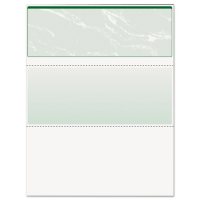 Docuguard - Standard Security Check, Green Marble, Top, 24 lb, Letter -  500/Ream