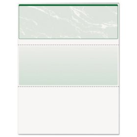 Docuguard - Standard Security Check, Green Marble, Top, 24 lb, Letter -  500/Ream