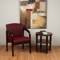 Office Star - Mahogany Finish Wood Visitor Chair - Ruby