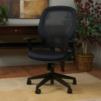 Space Seating AirGrid Back And Mesh Seat Managers Chair - Black