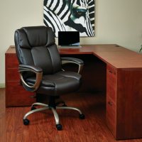 Work Smart Executive Eco-Leather Big Man's Chair - Espresso