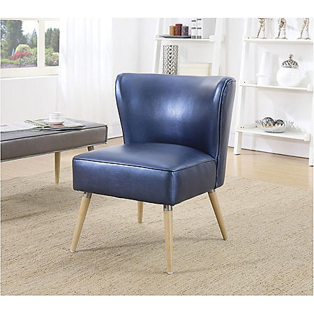 OSP Home Furnishings Amity Side Chair in Sizzle Fabric with Solid Wood Legs, Various Colors