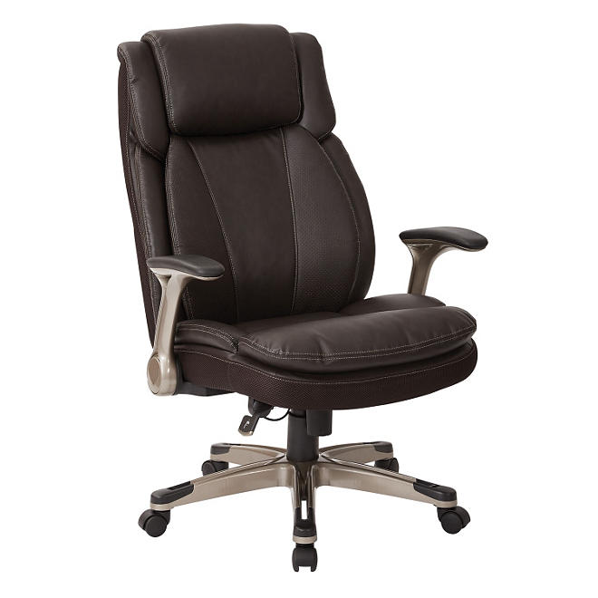 Newman Executive Chair with Filp Arms, Espresso