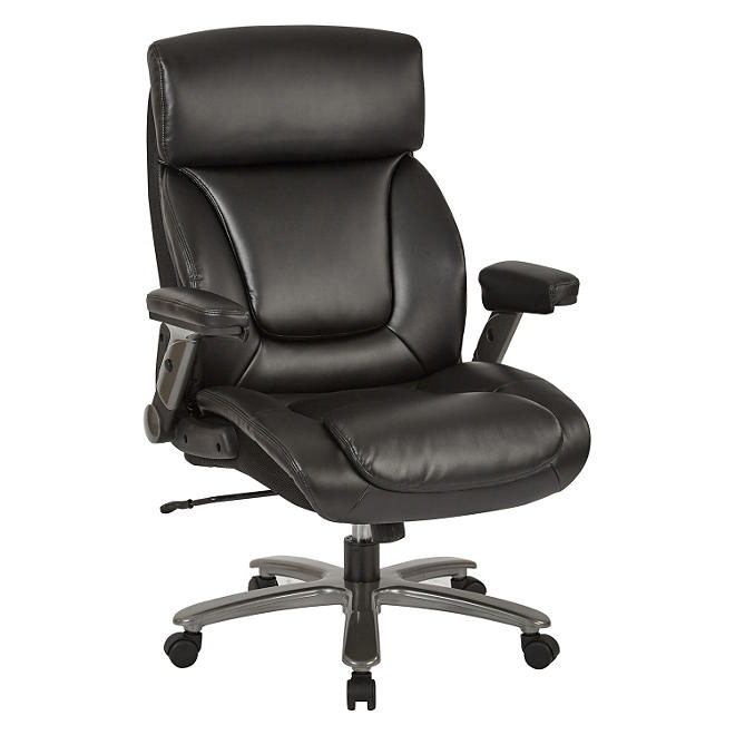 Office Star Executive Chair Big & Tall, Black (Supports up to 450 lbs.)