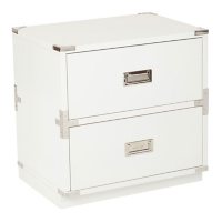 OSP Home Furnishings Wellington 2-Cabinet Side Table, Various Colors