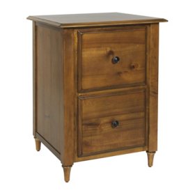 OSP Home Furnishings Bandon File Cabinet in Ginger Brown Finish 