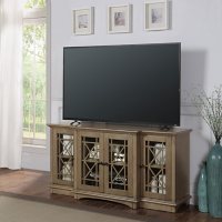 OSP Home Furnishings 60" Marcel Console with 4 Glass Doors