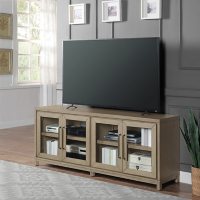 OSP Home Furnishings 70" Ansel Console with 4 Glass Doors