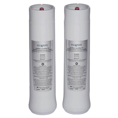 EcoPure Replacement Filter 2-Pack for Reverse Osmosis Premium Drinking ...