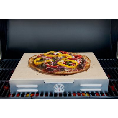 Using pizza hotsell stone on grill