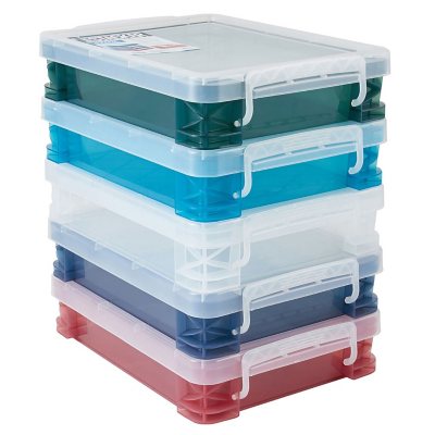 Deflecto Stackable Storage Caddy Organizer, 3 Containers, White/Clear, 2  Pack - Sam's Club