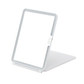 GloTech LED Lighted Edge Slim Mirror with Magnifying Mirror (5x, 3x)