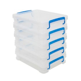 Super Stacker, Document Boxes, Clear, 5 Pack