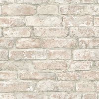 InHome White Washed Denver Brick Peel & Stick Wallpaper - Set of 2