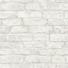 InHome White Denver Brick Peel & Stick Wallpaper - Set of 2