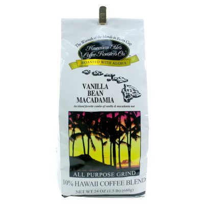 Hawaiian Isles Ground Coffee, Vanilla Bean Macadamia (24 oz.) Sam's Club