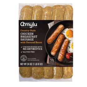 Amylu Breakfast Chicken Sausage with Uncured Bacon (24 oz.)