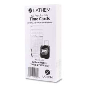 Lathem® Time Universal 2-Sided Time Card