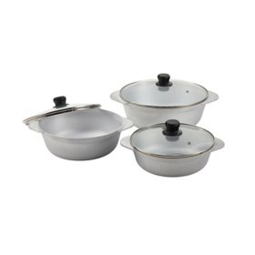 Imusa 3-Piece Cast Aluminum Caldero Set (3.2Qt, 4.2Qt, 6.7Qt)		