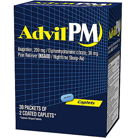 Advil PM, 200mg (30 pouches, 2 caplets each)