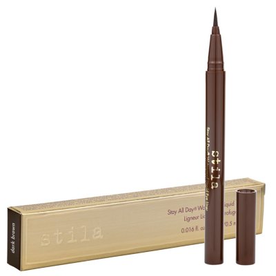 Stila Stay All Day Waterproof Liquid Eye Liner, Dark Brown - 0.01 fl oz tube