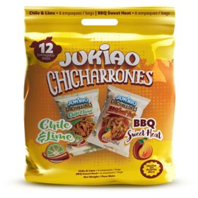 Jukiao Chicharrones, Variety Pack, 1.5 oz., 12 pk.