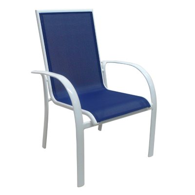 Blue sling patio chair new arrivals