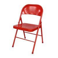 Shin Crest Decorative Metal Folding Chair, Select Color – 4-Pack