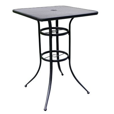 Wrought iron deals bar height table