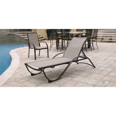 Aluminum Sling Chaise Lounge Tan Sam s Club