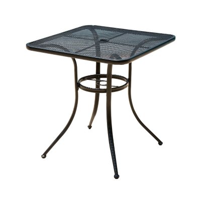 Commercial Iron 28 Square Steel Mesh Top Outdoor Bistro Cafe Patio Table 