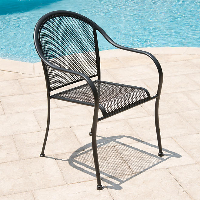 Commercial Wrought Iron Bistro Chairs - 2 pk.