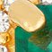 Emerald, variant on Lab Created Emerald Cut Gemstone & Diamond Ring in 14K Gold