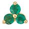 Emerald, variant on Micro Mini Diamond Stud Earrings in 14K Gold